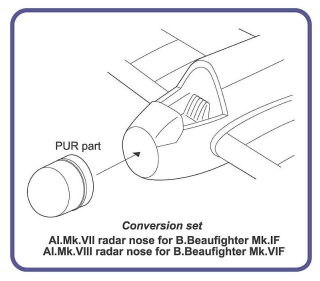 AML A48039 1:48 AI.Mk.VII & Mk.VIII radar nose for Bristol Beaufighter