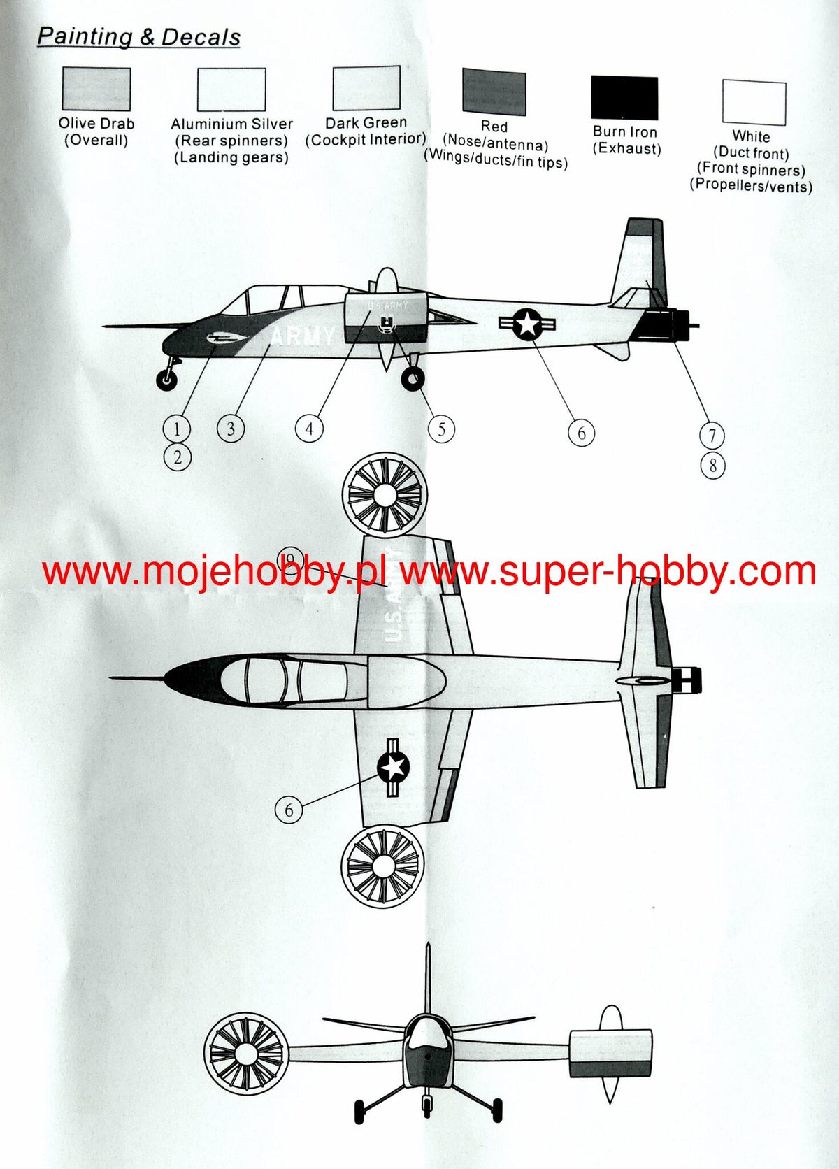 Anigrand Craftswork 2008 1:72 Doak VZ-4DA Archaeopteryx of tilt-ducts VTOL.