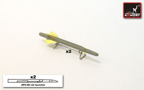 Armory ACA7244E 1:72 Kh-25MT (AS-10c 'Karen') + APU-68 launcher rail,