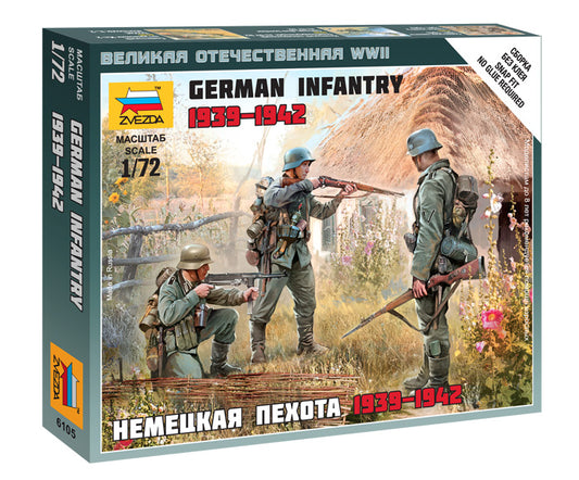 Zvezda 6105 1:72 German Infantry 1939-1942 (WWII) - Snap Fit