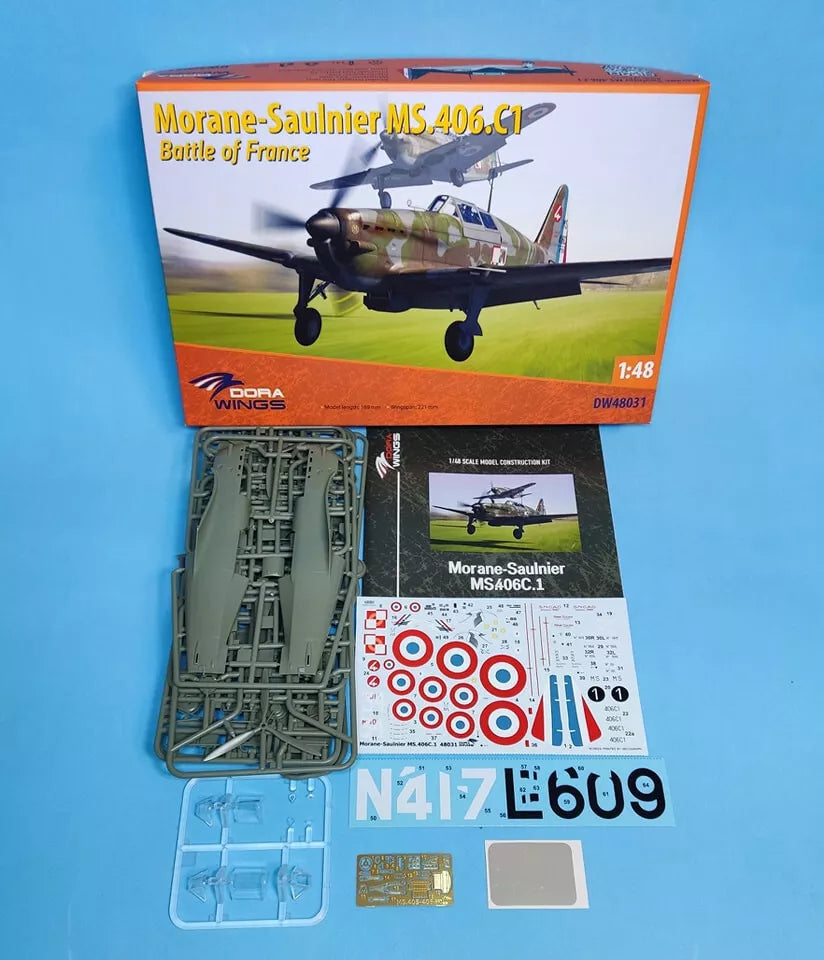 Dora Wings DW48031 1:48 Morane-Saulnier MS.406C.1 - Battle Of France