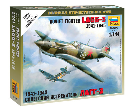 Zvezda 6118 1:144 Lavochkin Lagg-3 Soviet Fighter - Snap Fit