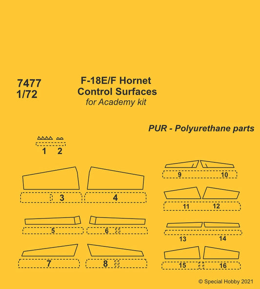 CMK 7477 1:72 Boeing F/A-18E Super Hornet Control Surfaces
