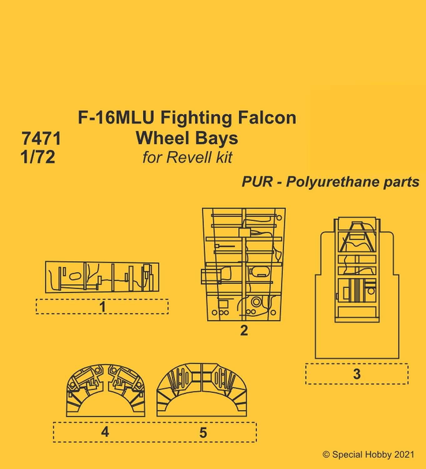 CMK 7471 1:72 Lockheed-Martin F-16 MLU Wheel Bays