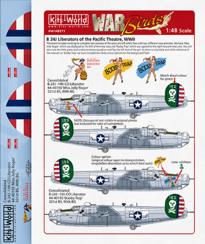 Kits-World 148271 1:48 Consolidated B-24J -190-CO Liberator 44-40193 ÃƒÆ’Ã‚Â¢ÃƒÂ¢Ã¢â‚¬Å¡Ã‚Â¬Ãƒâ€¹Ã…â€œMiss Jolly RogerÃƒÆ’Ã‚Â¢ÃƒÂ¢Ã¢â‚¬Å¡Ã‚Â¬ÃƒÂ¢Ã¢â‚¬Å¾Ã‚Â¢ 321st BS, 90th BG.Consolidated B-24J -190-CO Liberator 44-40193 ÃƒÆ’Ã‚Â¢ÃƒÂ¢Ã¢â‚¬Å¡
