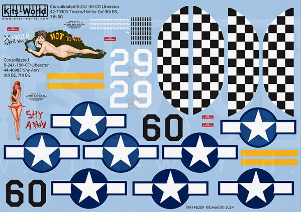 Kits-World 148269 1:48 Consolidated B-24J -30-CO Liberator