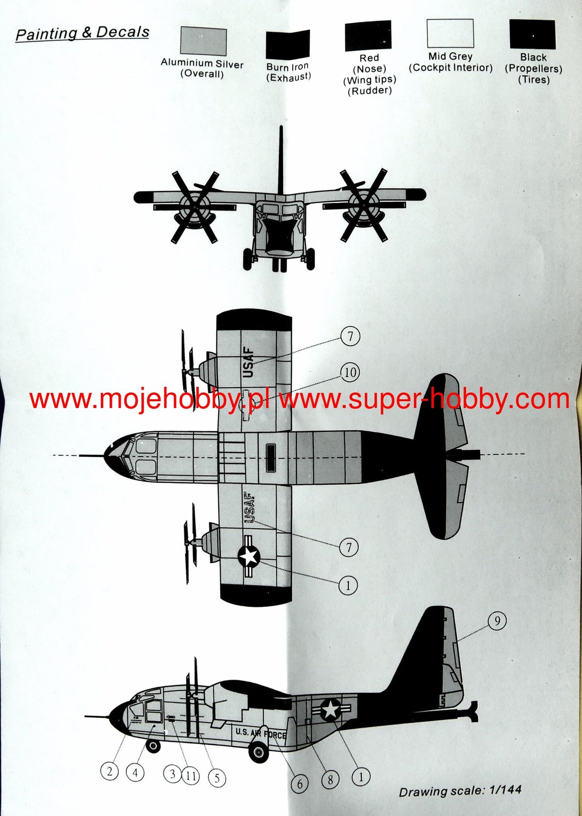 Anigrand Craftswork 2011 1:72 Hiller X-18 Tilt-wing VTOL cargo transport experiment.