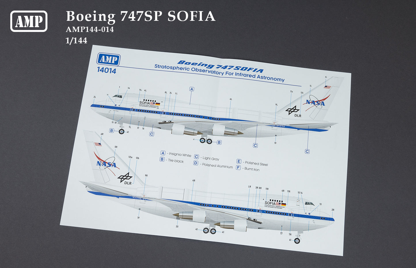 AMP 144014 1:144 Boeing 747 Airborne Telescope SOFIA