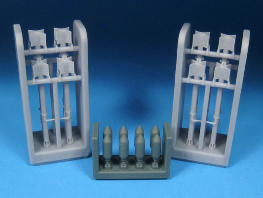 Barracuda Studios 48527 1:48 Sea Fury 2-Tier RP-3 Rockets And Rails