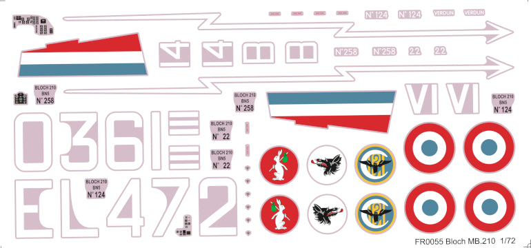 Frrom-Azur FR055 1:72 Bloch MB.210 Early Schemes