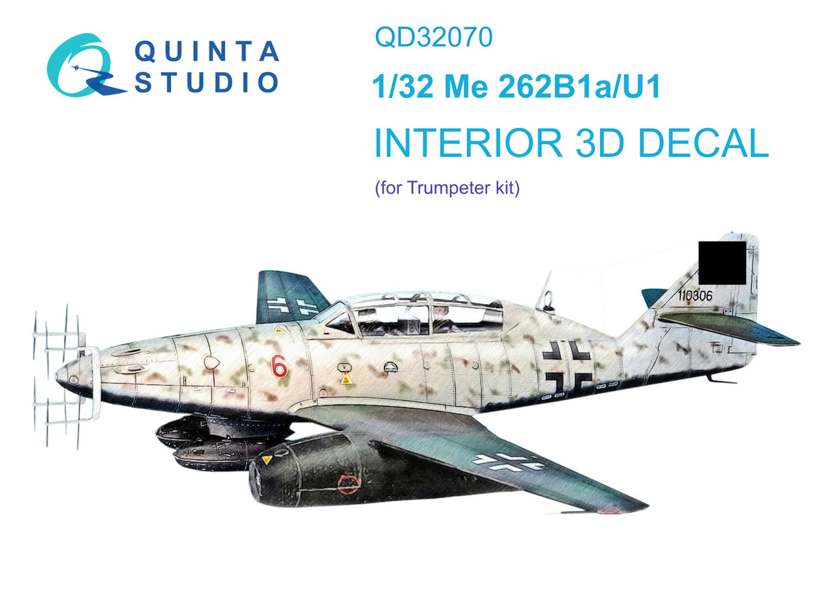 Quinta Studio QD32070 1:32 Messerschmitt Me-262B1a/U-1 (3D-Printed)