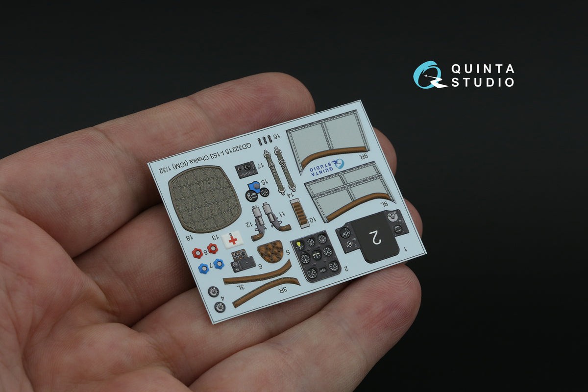 Quinta Studio QD32215 1:32 Polikarpov I-153 (3D-Printed) & coloured Interior on decal paper