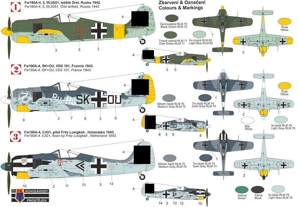 Kovozavody Prostejov 72492 1:72 Focke-Wulf Fw-190A-4 new mould