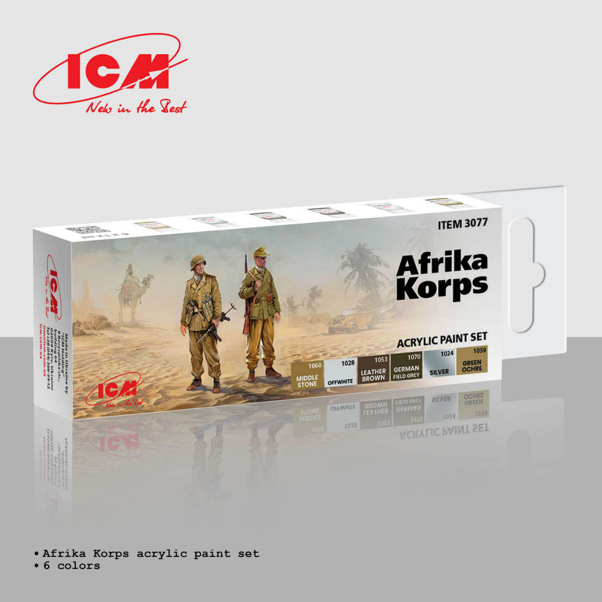 ICM UA 3077 - Afrika Korps Acrylic Paint Set