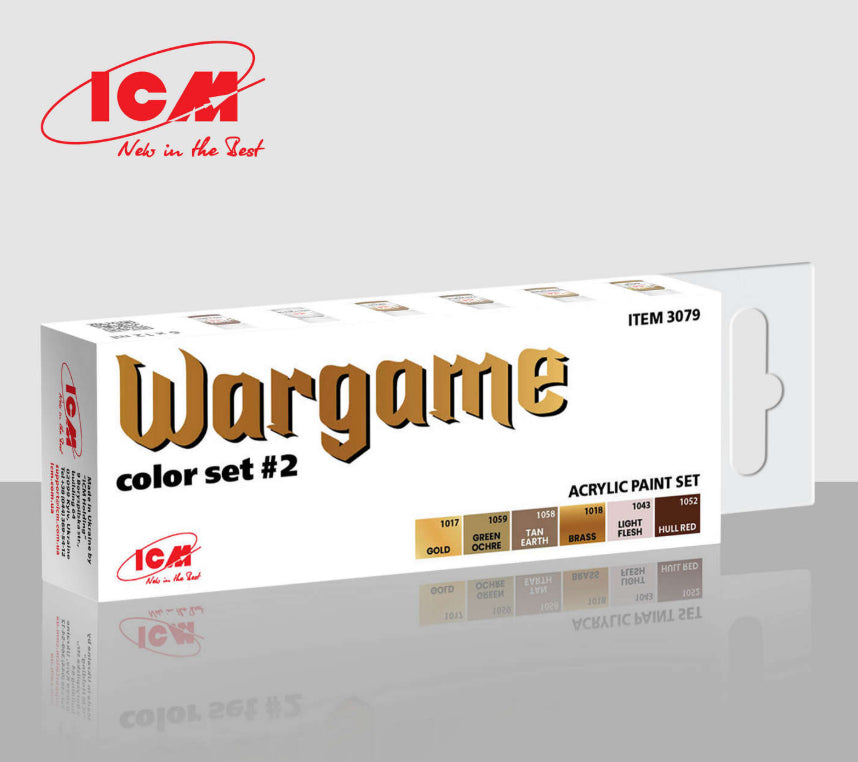 ICM UA 3079 - Wargame Colour Set No.2 Acrylic Paint Set