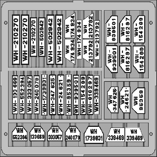 Eduard TP503 1:35 German WWII Licence Plates