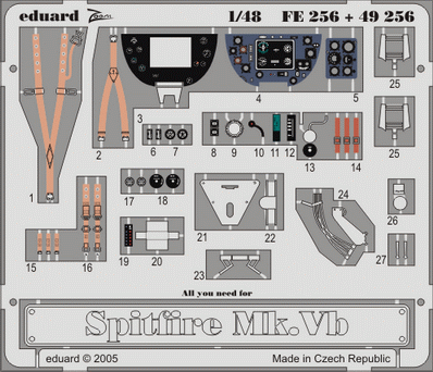 Eduard FE256 1:48 Spitfire Mk.VB to be used with Tamiya