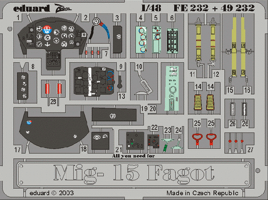 Eduard FE232 1:48 Mikoyan MiG-15 Fagot