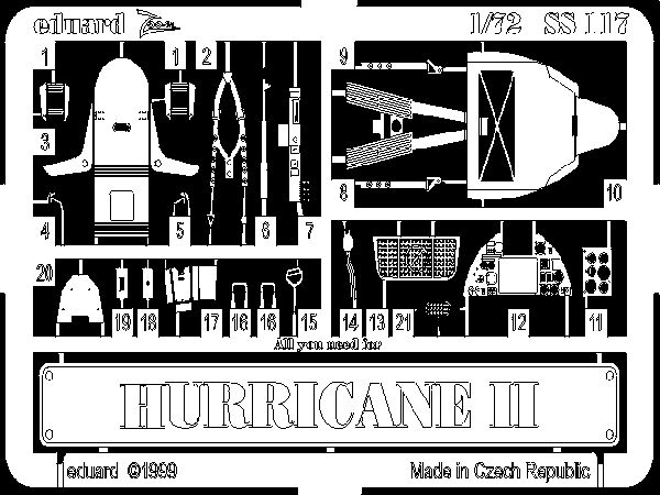 Eduard SS117 1:72 Hawker Hurricane Mk.II