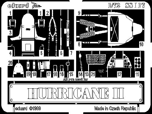Eduard SS117 1:72 Hawker Hurricane Mk.II