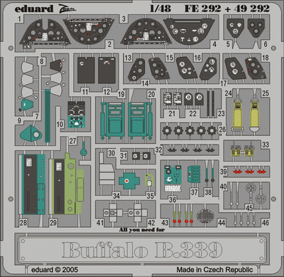 Eduard FE292 1:48 Brewster B-339 Buffalo to be used with Tamiya