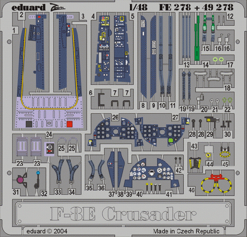 Eduard FE278 1:48 Vought F-8E Crusader