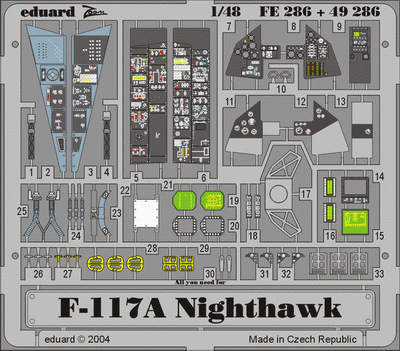 Eduard FE286 1:48 Lockheed F-117A Nighthawk