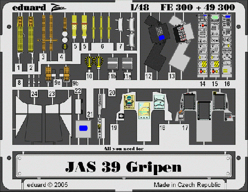 Eduard FE300 1:48 Saab JAS-39A Gripen