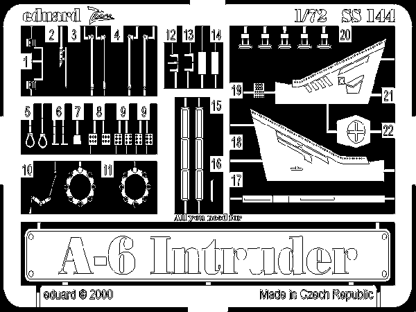 Eduard SS144 1:72 Grumman A-6 Intruder to be used with Hasegawa