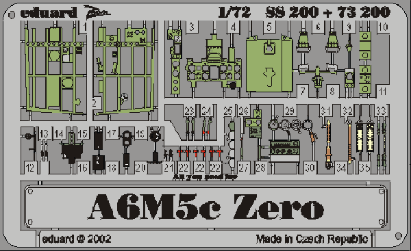 Eduard SS200 1:72 Mitsubishi A6M5c 'Zero' PRE-PAINTED IN COLOUR!