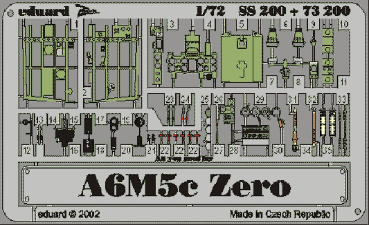 Eduard SS200 1:72 Mitsubishi A6M5c 'Zero' PRE-PAINTED IN COLOUR!