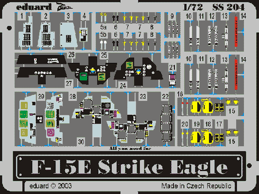 Eduard SS204 1:72 McDonnell F-15E Strike Eagle PRE-PAINTED IN COLOUR!