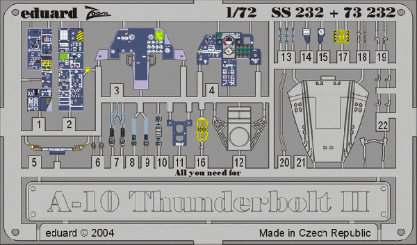 Eduard SS232 1:72 Fairchild A-10A Thunderbolt II PRE-PAINTED IN COLOUR!