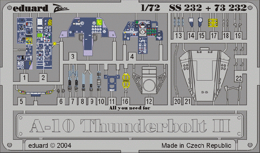 Eduard SS232 1:72 Fairchild A-10A Thunderbolt II PRE-PAINTED IN COLOUR!