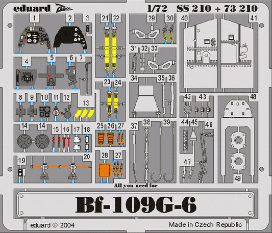 Eduard SS210 1:72 Messerschmitt Bf-109G-6 PRE-PAINTED IN COLOUR!
