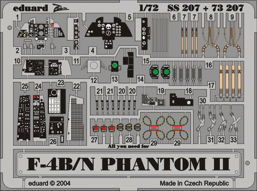 Eduard SS207 1:72 McDonnell F-4B/F-4N Phantom PRE-PAINTED IN COLOUR!