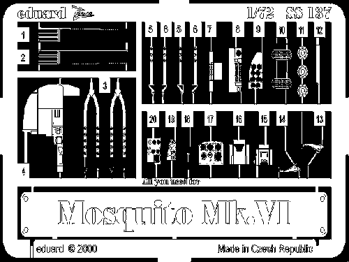 Eduard SS137 1:72 de Havilland Mosquito Mk.VI