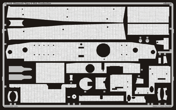 Eduard 35716 1:35 Zimmerit Pz.Kpfw.VI Tiger I Mid. Production