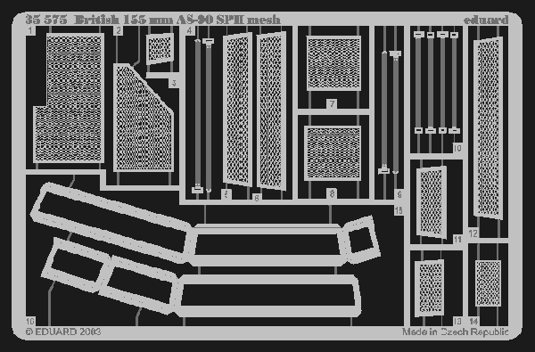 Eduard 35575 1:35 AS-90 155mm Self Propelled British Howitzer Mesh