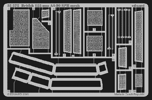 Eduard 35575 1:35 AS-90 155mm Self Propelled British Howitzer Mesh