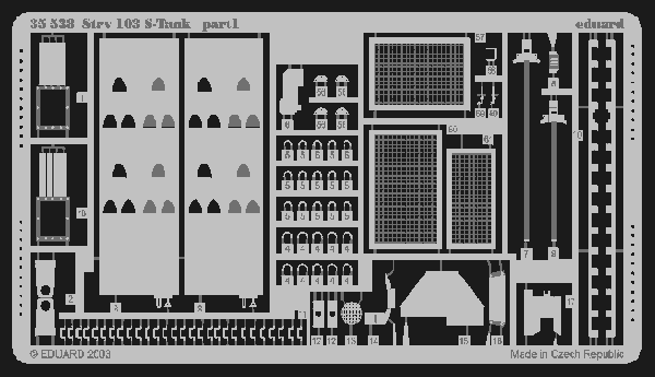 Eduard 35538 1:35 Swedish Strv.103 S-Tank Set 1