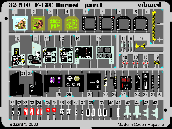 Eduard 32510 1:32 McDonnell-Douglas F/A-18C F/A-18D Hornet interior part 2