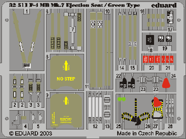 Eduard 32511 1:32 Martin-Baker Mk.7 ejection seat green type