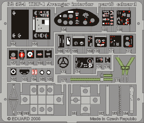 Eduard 32524 1:32 Grumman TBF-1 Avenger interior