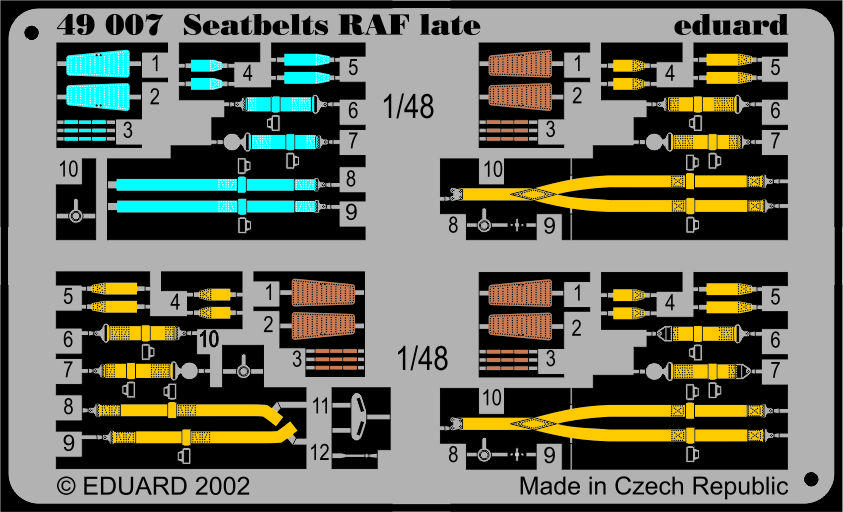 Eduard 49007 1:48 RAF Q-type late seatbelts