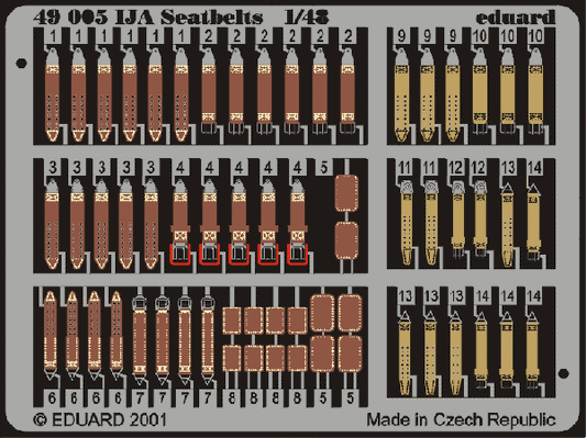 Eduard 49005 1:48 Imperial Japanese Army/IJA seatbelts