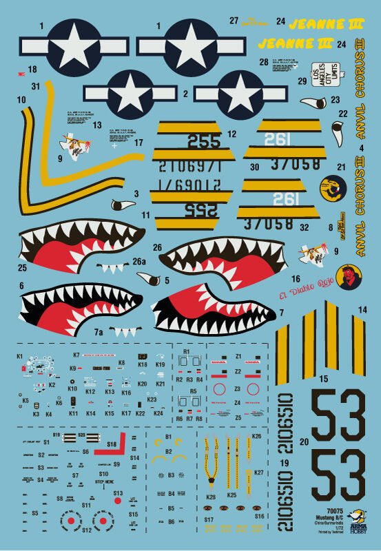 Arma Hobby AH70075 1:72 P-51B Mustang China/Burma/India