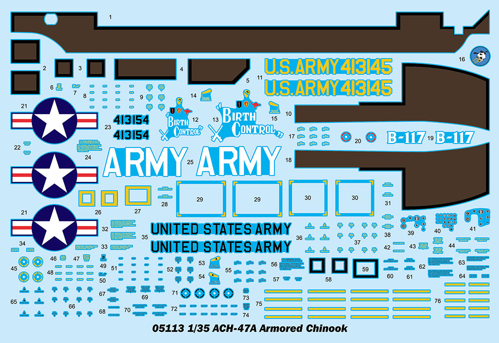 Trumpeter 05113 1:35 Boeing ACH-47A Armoured Chinook