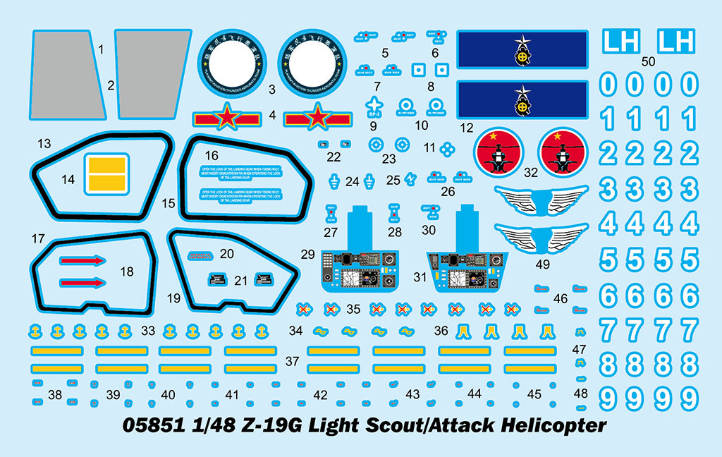 Trumpeter 05851 1:48 Chinese PLAAF Z-19G Light Scout/Attack Helicopter