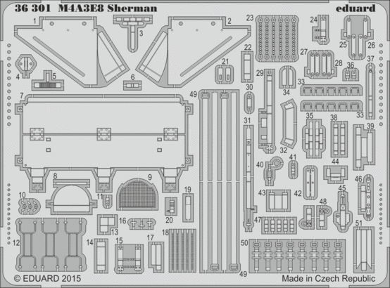 Eduard 36301 1:35 M4A3E8 Sherman 'Easy Eight'